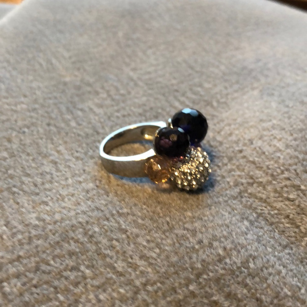BCBG costume jewelry silver ring